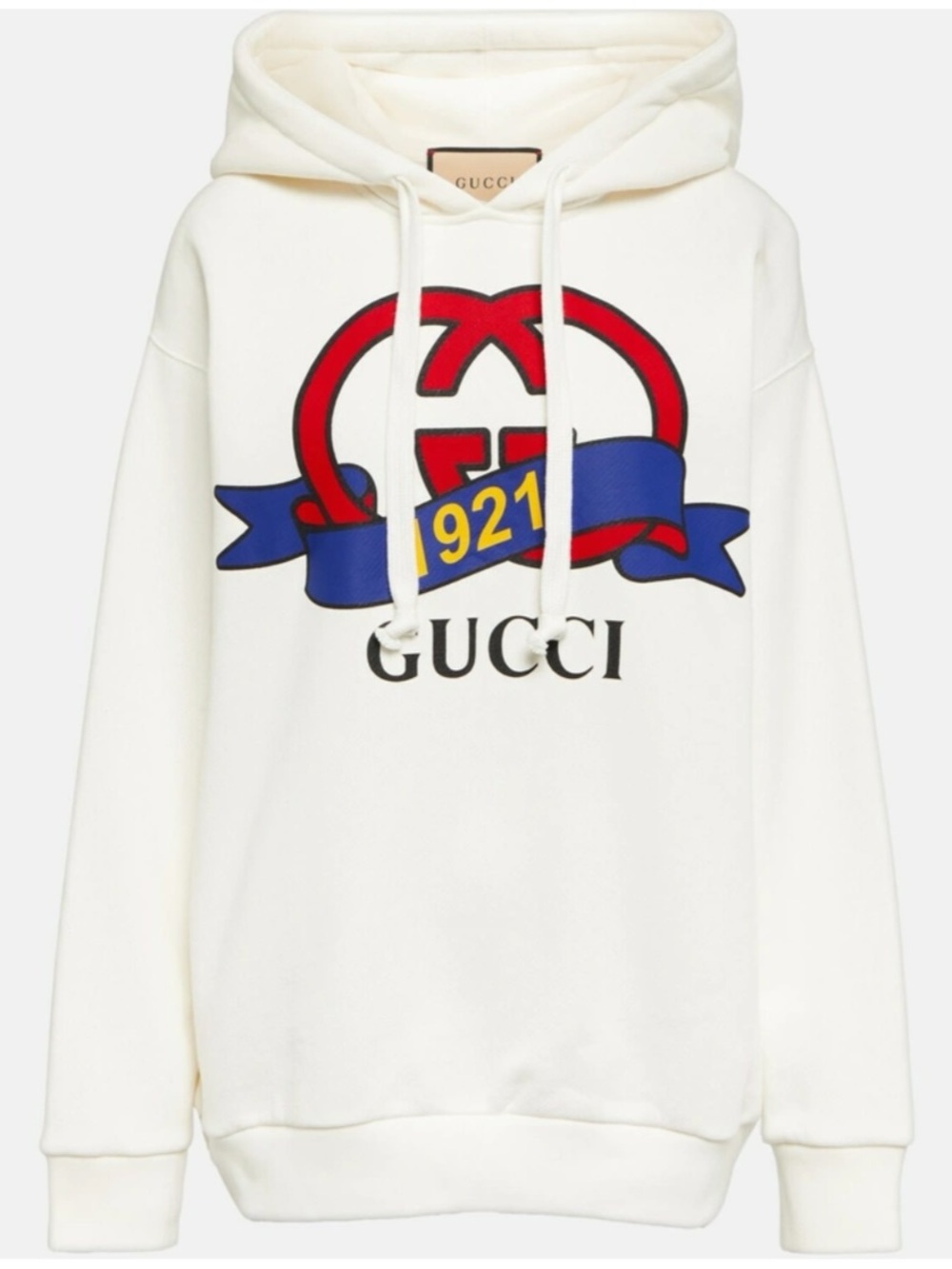 Gucci 1921 interlocking G jersey cotton hoodie size XL made in Italy